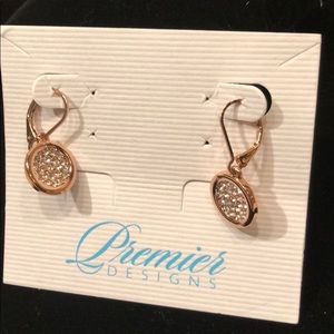 Rose gold rhinestone earring